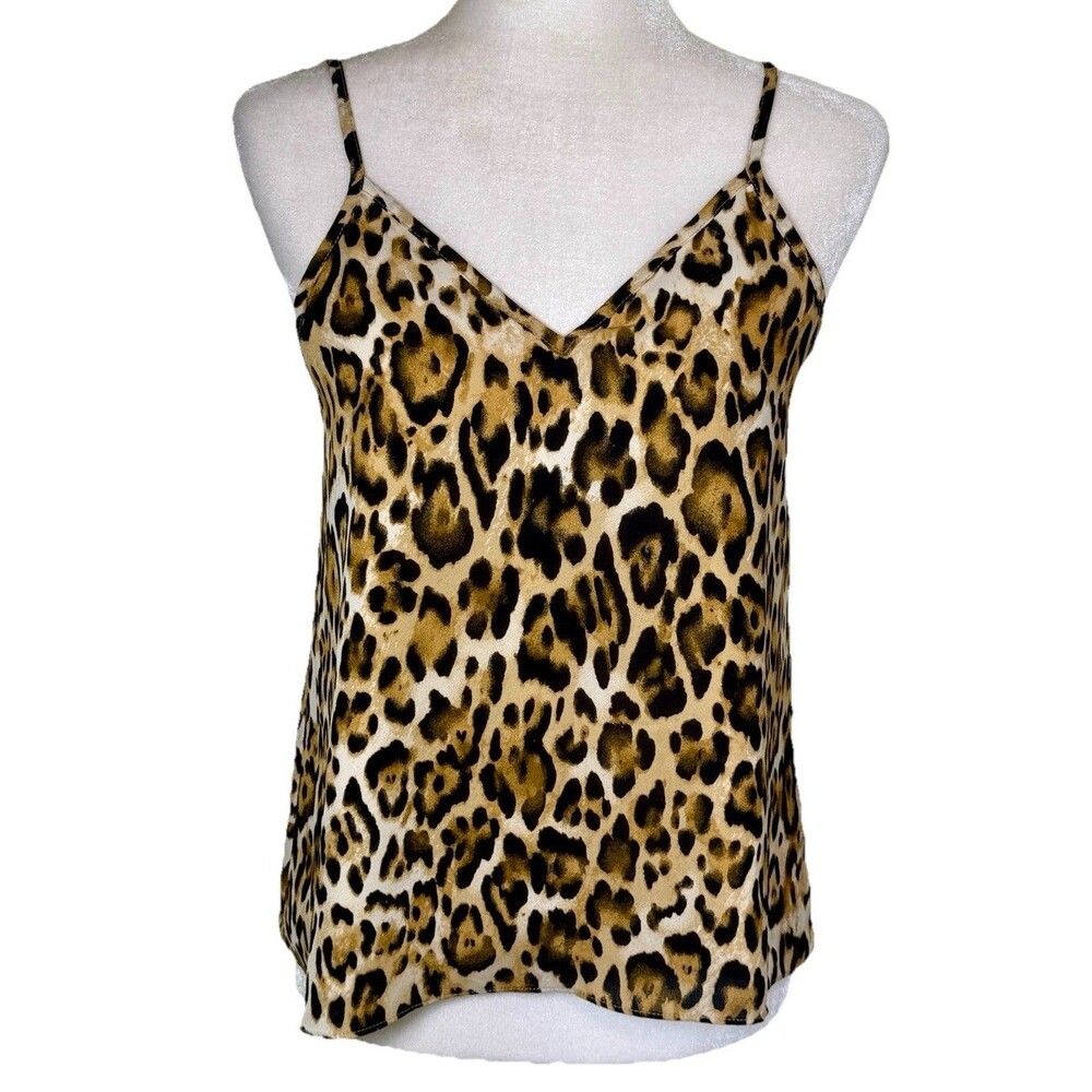 Abound Women’s Leopard‎ Print Satin Cami Y2K Clubwear Sexy Night Out Glam Sz XS